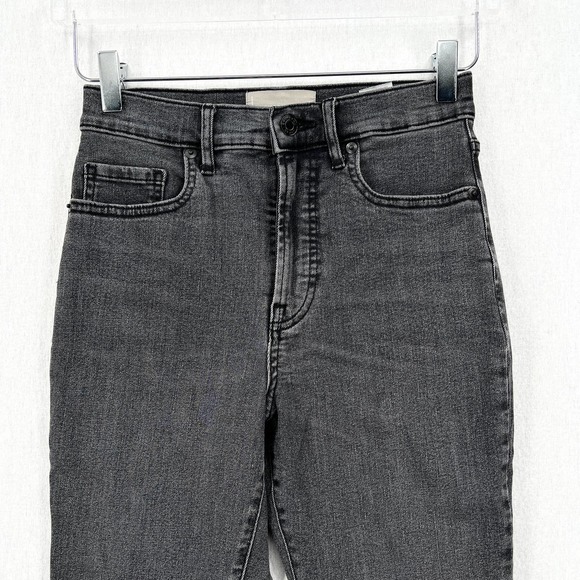 EVERLANE Jeans Womens 27 Ankle Gray High Rise Slim Skinny Stretch Denim - Picture 3 of 13